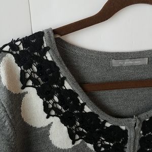 ny collection peplum sequin sweater